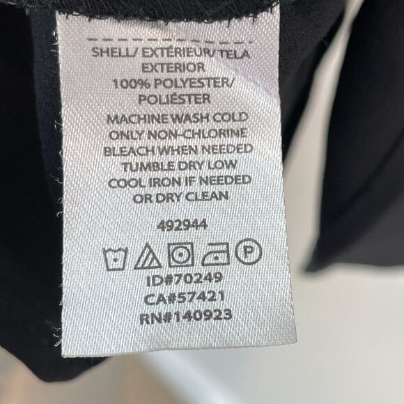 Loft Womens Plus 26 Black Wrap Top Short Flutter Sleeves Blouse Shirt - Picture 4 of 7